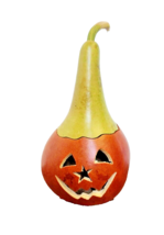 Hand Crafted Autumn Fall Halloween Jack-O-Lantern Pumpkin Decoration Gourd - $483.45 MXN