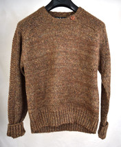 Adolfo Sweater Brown Rib Knit Acrylic LS M Mens - $40.94