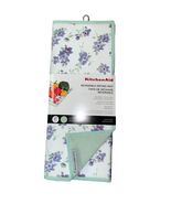 Kitchen Aid Reversible Drying Mat NEW Purple Floral - $18.00