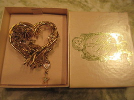 KIRK&#39;S FOLLY Heart Brooch Pixie Fairy Pin Wisteria Angel - Vintage - with BOX - £51.35 GBP