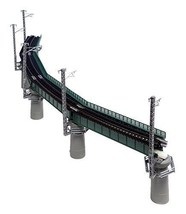 Kato N Display Curved Iron Bridge Set R448-60° Green 20-823 Model Train Suppl... - £46.56 GBP