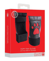 Shots Ouch Puppy Play Paw Cut-Out Gloves - Red - £31.42 GBP