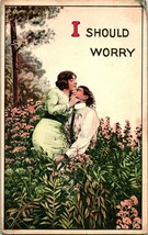 Vtg Postcard -&quot;I Should Worry&quot; Comic Romance - Life Series #215 Unused - £7.18 GBP