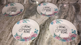 Home Sweet Home Royal Norfolk 7 1/2&quot; Snack Dessert Appetizer Plates-Set Of 4-NEW - £54.71 GBP