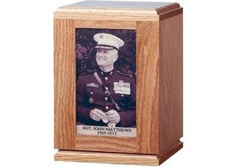 Large/Adult 240 Cubic Inch Felicity Portrait Wood Cremation Urn for Ashes - £203.82 GBP