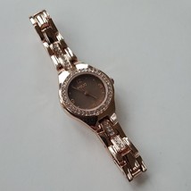 Folio Rose Gold Tone Dial Round Case 35 mm Stainless Steel Band Watch 7 ... - $23.74