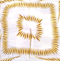 Specialty House Fine Silk Rolled Fashion Scarf Yellow Sunburst 29&quot; x 30&quot;... - $17.95