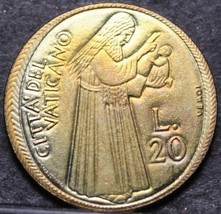 Vatican City 20 Lire, 1975 Gem Unc~Holy Year~Mans Confidence In The Lord... - £8.12 GBP