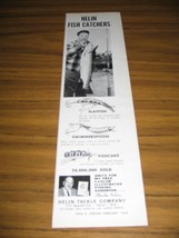 1964 Print Ad Helin Fishing Lures Flatfish,Swimmerspoon,Fishcake Detroit,MI - £7.89 GBP