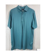 Greg Norman Play Polo Golf Shirt Mens Printed Blue Green Performance Siz... - $465.54 MXN