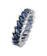 Authenticity Guarantee 
Blue Sapphire 3.36 carat Marquise Cut Platinum E... - £1,607.58 GBP