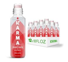 Karma Wellness Probiotic Water, Berry Cherry, 18 fl oz (Pack of 12) - $44.99