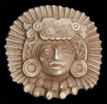 Ancient Aztec Inca Maya Mayan King sculpture plaque Antique Stone Finish - £23.21 GBP