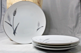 Celebrity Fine China CERES 6 1/2&quot; Dessert Plate No 949 Platinum Wheat Se... - £9.80 GBP