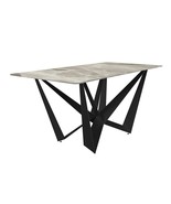 LeisureMod NTBL-55DGR-S Nuvor Modern Table with a Rectangular Glass/Ston... - $20,841.58 MXN+