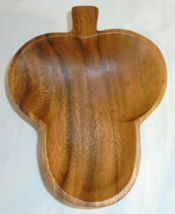 Vintage MCM Teak Wood Tray Bowl Dish Shamrock Shape Mid Century 6&quot; x 7&quot; - €8,50 EUR