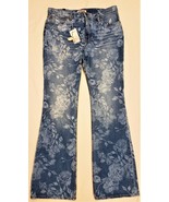 Johnny Was The Boot Floral Rialto Jeans Size-32 Blue - £121.12 GBP