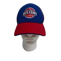 NBA Detroit Pistons Basketball Adidas Colorblock Trucker Mesh Snapback Cap Hat - $19.79