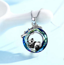 Silver Plated Cute Animals Acrylic Pendant Necklace (Panda, Sly Fox, Elephant) - £7.98 GBP