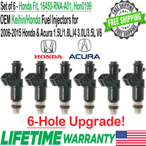 Genuine 6 PCS Honda 6-Hole Upgrade Fuel Injectors For 2003-07 Honda Acco... - $94.04