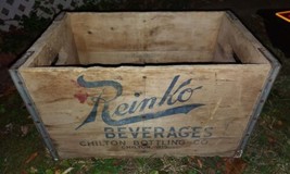Reinko Beverages Chilton Bottling Co Chilton Wisconsin Soda Pop Wood Box - £95.37 GBP