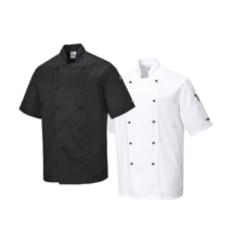 Portwest Mens Kent Chefs Jacket Mandarin Collar Durable Comfort Work C734 - $44.95