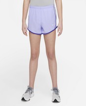 Nike Big Girls Dri-Fit Tempo Running Shorts,Purple Pulse/White/Lapis,Lar... - £19.46 GBP