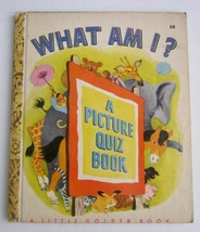 WHAT AM I? Vintage Little Golden Book Picture Quiz Book ~ Paper Spine &#39;B... - $10.77