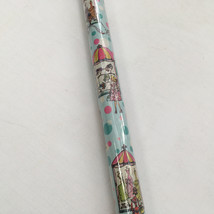 Gift wrap wrapping paper blue with cute window shopping graphics NOS - $27.08 CAD