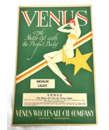 Vintage 1929 Venus Motor Oil Co Label Has Red Haired Pin Up 6 3/4 x 10 1/2" - $49.01