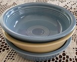 Vintage ~ Fiesta® Replacement Pieces ~ Three (3) Bowls ~ 2 Blue ~ 1 Yellow - $37.40