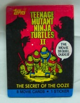 Vintage 1991 Topps Teenage Mutant Ninja Turtles 2 Unopened Wax Pack Of Cards New - £11.62 GBP