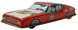 Custom [made] Toy Cars Tin litho fire chief friction car japan 291363 - £23.18 GBP