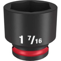 Milwaukee Tool 49-66-6217 1/2&quot; Drive Standard Impact Socket 1 7/16 In Size, 6 - £25.85 GBP