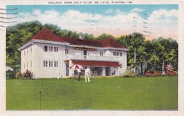 College Arms Golf Club De Land Florida FL 1954 Postcard D39 - £2.39 GBP