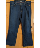 Levis 550 Jeans Womens 22 W Boot Cut Relaxed Dark Wash Denim Stretch 39x... - £17.44 GBP