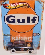 &#39;55 Chevy Bel Air Gasser Custom Hot Wheels GULF Racing Series w/ Real Ri... - £74.16 GBP