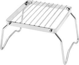 DZRZVD Camp Grill with Foldable Legs-304 Stainless Steel Grill Grate for Gas - £27.13 GBP
