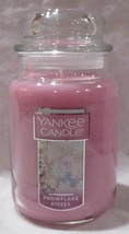 Yankee Candle Large Jar Candle 110-150 hrs 22 oz SNOWFLAKE KISSES pink - £32.25 GBP