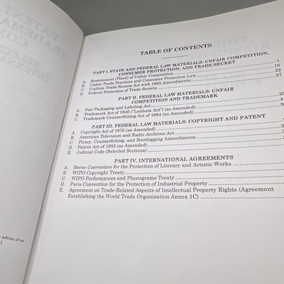 Patent, Copyright, Trademark and Unfair Competition, Selected Statutes 2021 Item image 6