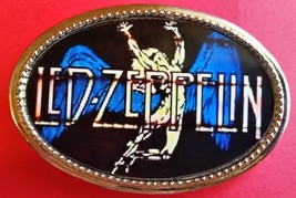 LED ZEPPELIN Epoxy PHOTO MUSIC BELT BUCKLE   - NEW - £14.18 GBP