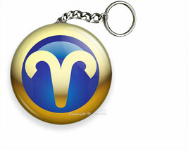 ARIES ZODIAC HOROSCOPE LUCKY ASTROLOGY SIGN HD KEYCHAIN KEY CHAIN RING G... - $15.49+