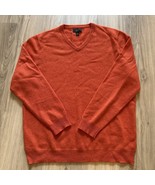 NWOT Club Room Luxury 100% Cashmere V-Neck Men&#39;s Sweater Orange Size XL ... - $731.80 MXN