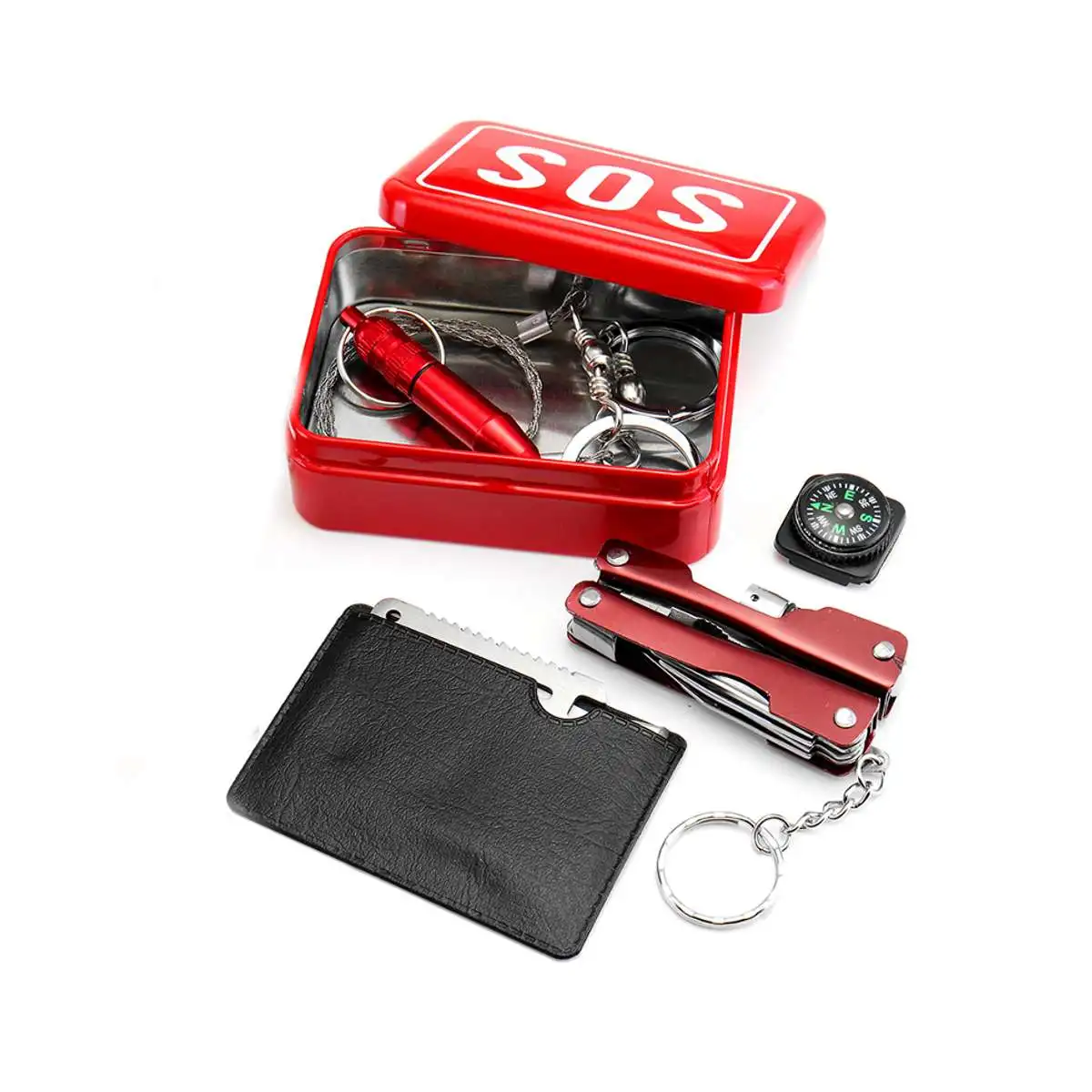 SOS Outdoor Camping Travel Kit Multifunction First Aid EDC Emergency Tactical - £19.88 GBP