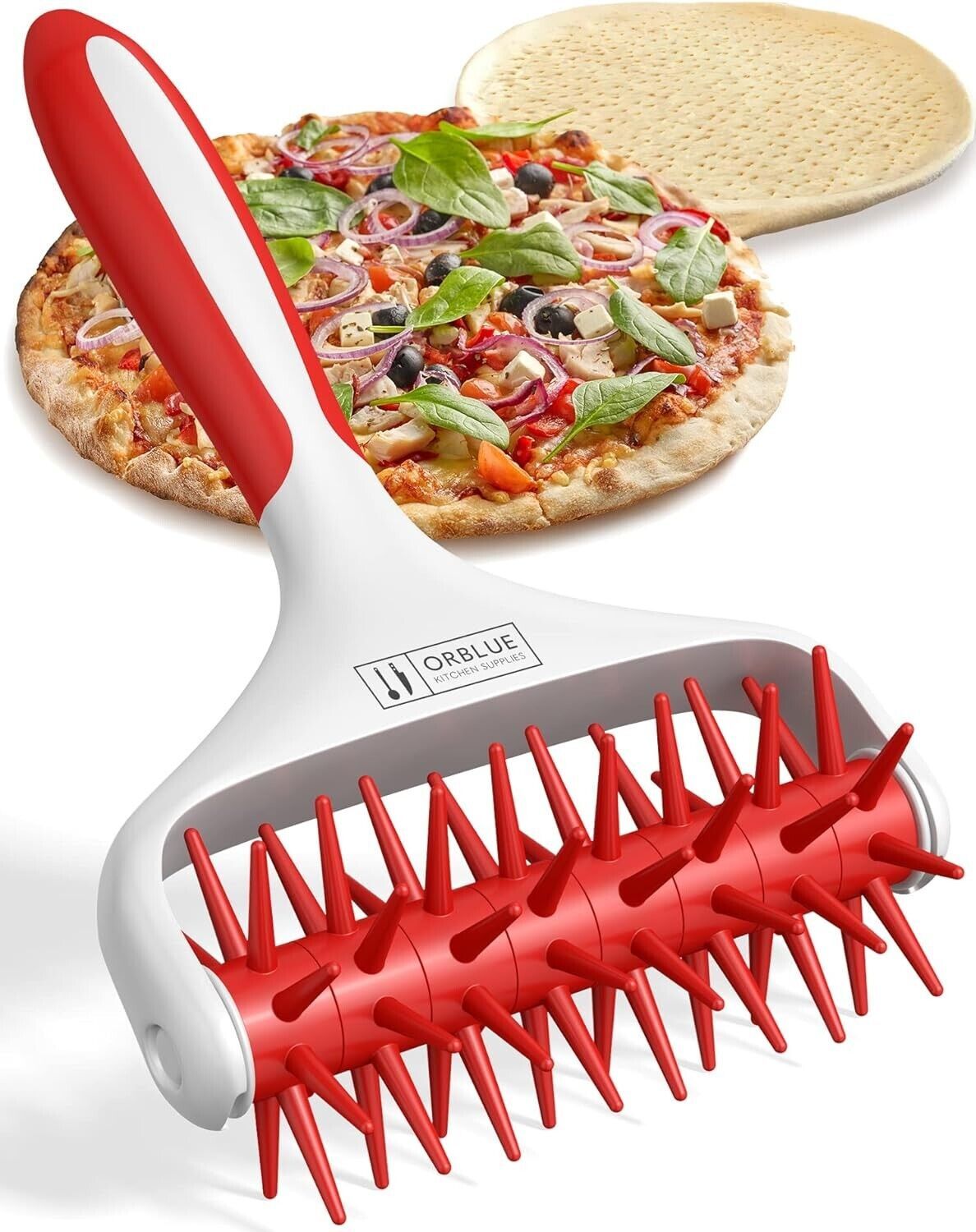 Primary image for Orblue Pizza Dough Docker, Pastry Roller with Spikes