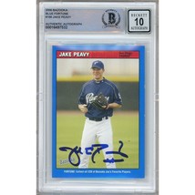 Jake Peavy San Diego Padres Signed 2006 Bazooka Blue Fortune 156 BAS BGS Auto 10 - £78.62 GBP