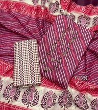 Indian Dress Cotton Suit-Unstitched Cotton Suit Set-Cotton Print Suit-3P... - $55.00