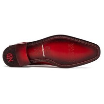 genuine caiman crocodile dress Shoes monk strap Rovigo Red image 3
