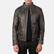 LE Gatsby Vintage Brown Leather Biker Jacket - £111.11 GBP+