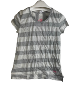 Under Armour  Youth Girls Loose Heatgear Striped Shirt Gray, XL - £11.62 GBP